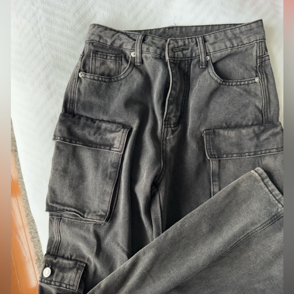 Black Cargo Jeans - image 5